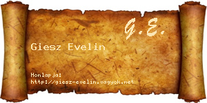 Giesz Evelin névjegykártya